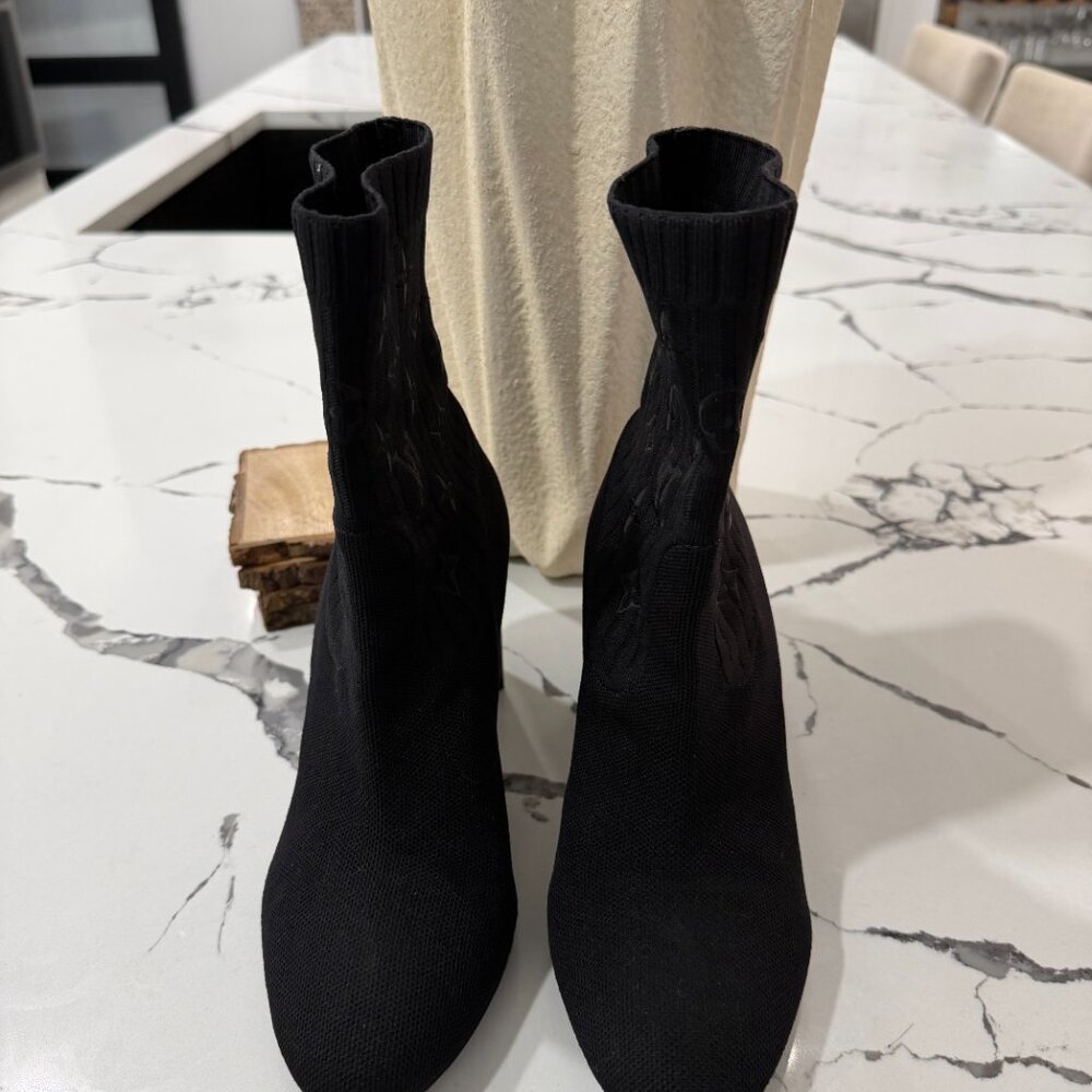 Louis Vuitton Women Stretch Fabric Silhouette Ankle Boots w/ Monogram Star Heel - Picture 5 of 7